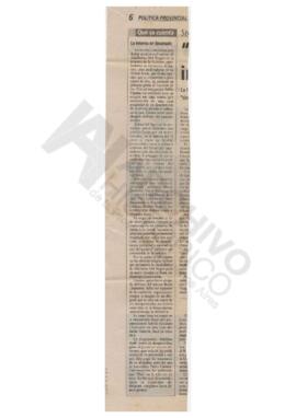 Recorte diario Hoy "Qué se cuenta. La interna en Ensenada". 1999