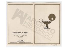 Tarjeta de condolencias por el fallecimiento de Silvina Nogues