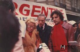 Manifestación en Francia por argentinos desaparecidos 1979