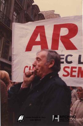 Manifestación en Francia por argentinos desaparecidos 1979