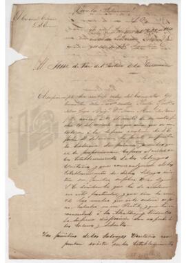 Carta dirigida al juez de la Ensenada, firmada por Pedro Ramos, 1840
