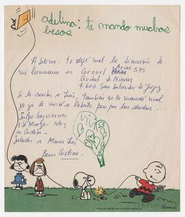 Nota dirigida a Adelina, firmada Cristina.