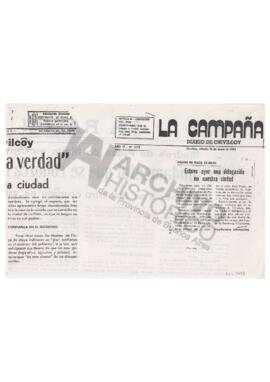 “Madres de Plaza de Mayo. Estuvo ayer una delegación en nuestra ciudad”, La Campaña de Chivilcoy,...