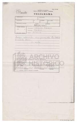 Telegrama destinado al Cardenal Pironio en México 1979