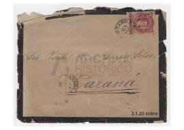 Sobre señora Isabel H. de Gonzales Solar Paraná septiembre 1886