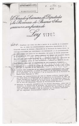 Ley Provincial 11782
