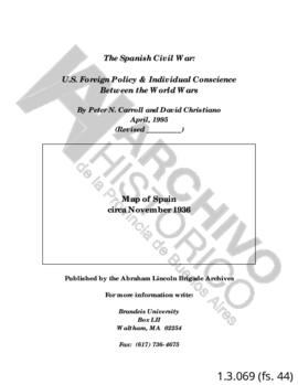 GCE. The Spanish Civil War: U.S. Foreign Policy & Individual Conscience Between the World War...