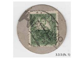 1 estampilla correspondiente a Cuenca 1937, del Municipio de Bascuñana