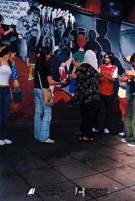 Inauguración mural fin de curso Escuela Joaquín V. González 2004