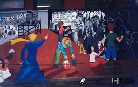Inauguración mural fin de curso Escuela Joaquín V. González 2004