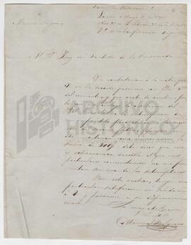Carta de Manuel Belgrano [posiblemente Belgrano Cabral, sobrino de Manuel Belgrano] al juez del p...