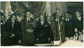 Juan Domingo Perón con Ministros. Jura de Ministros