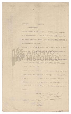 Escrito de Adelina realizado con la intención de difundir la desaparición de Carlos