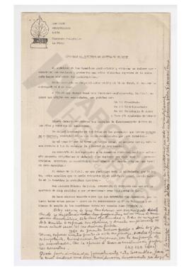 Congreso Pedagógico, comisión Organizadora Local. Cartilla de apertura de Asambleas de Base.