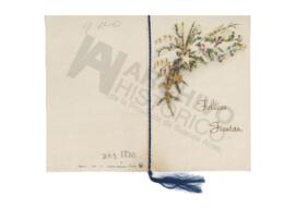 Tarjeta de salutación por Navidad y Año Nuevo de parte de Mirta Laspiur y flia.