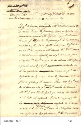 Borrador de una nota de Rosas enviada al gobierno comunicando que ha empleado en los trabajos de ...
