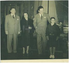 Juan Domingo Perón con Delegaciones y Audiencias