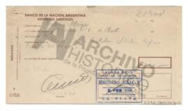 Boleto de depósito a la Secretaría N2 y nota al Juez Federal. 1985