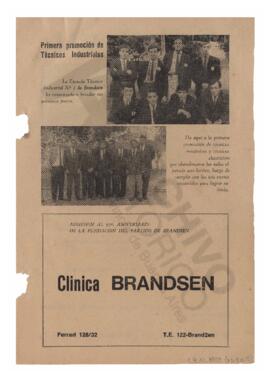 Hojas de una revista de Brandsen con noticias sobre educación: “Primera promoción de Técnicos Ind...