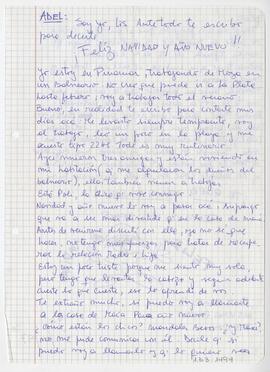 Carta enviada a Adelina, firmada por Lis. 1997