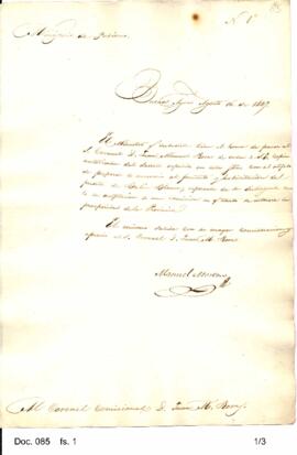 Oficio dirigido por el Ministro de Gobierno (Manuel Moreno) a Rosas remitiéndole copia del decret...