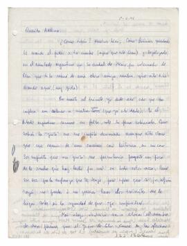 Correspondencia recibida por la Sra. Adelina. Firmada por Martín. 1995