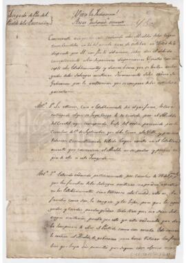 Resolucion del juez de paz de la Ensenada, Teodoro Piñero, 1840