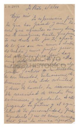 Carta de Adelina dirigida a Carlos, 1974