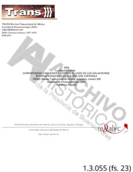 Compartiendo canciones y utopías: el caso de los voluntarios internacionales en la Guerra Civil E...