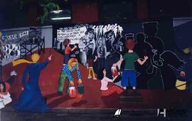 Inauguración mural fin de curso Escuela Joaquín V. González 2004