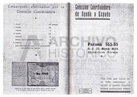 Comisión Coordinadora de ayuda a España 1936