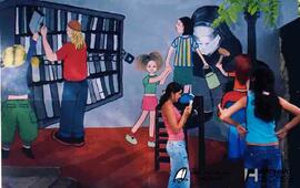 Inauguración mural fin de curso Escuela Joaquín V. González 2004