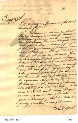 El Inspector General da cuenta a Rosas de resoluciones ministeriales sobre la designación de un c...