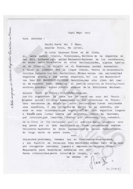 Correspondencia con Gino Baumman. Cartas con material, información y comentarios 2005