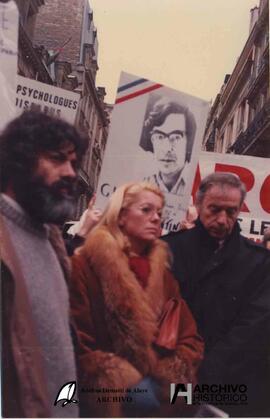 Manifestación en Francia por argentinos desaparecidos 1979