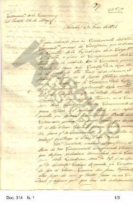 Julián Perdriel manifiesta a Rosas las dificultades surgidas con el tropero Bustos quien se opone...