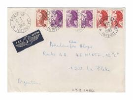 Sobre dirigido a Adelina, desde París. Rte: Madeleine Parot. 1983