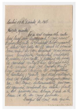 Carta enviada a Adelina por Luis María Alaye. 1951, Carhué. Con sobre