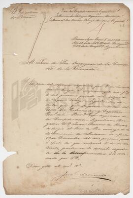 Documento firmado por el jefe interino de policia 1852