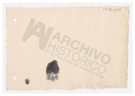 Huella de la alumna María Eva Schimider.