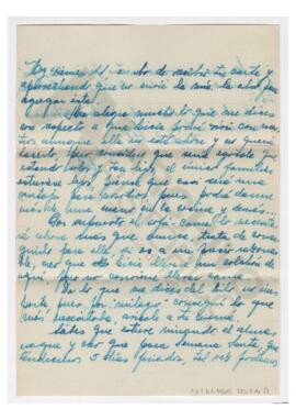 Carta enviada a Luis María Alaye por Adelina. 1952, Carhué.
