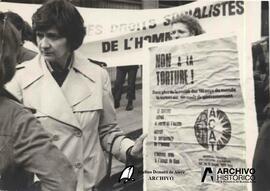 Manifestación en Francia por argentinos desaparecidos 1979