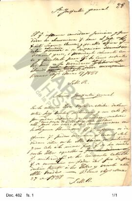 Borrador de unas  notas de Rosas dirigidas al Inspector General referidas a temas  financieros y ...