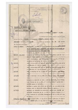 Expediente de certificación de servicios prestados por la Señora Adelina para su jubilación. Copi...