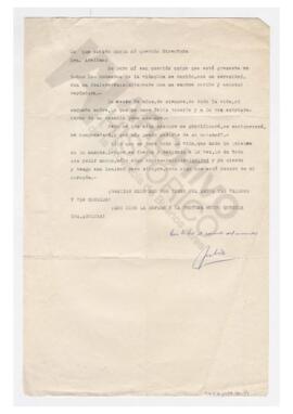 Carta dirigida a Adelina, enviada por Julia. s/f.