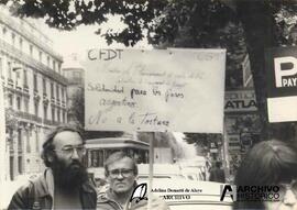 Manifestación en Francia por argentinos desaparecidos 1979