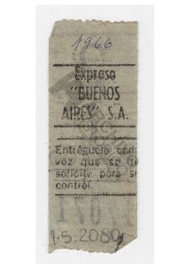 Boleto Expreso Buenos Aires, 1966
