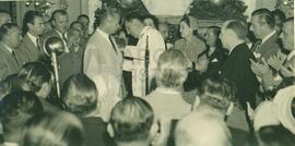 Juan Domingo Perón con Legisladores extranjeros
